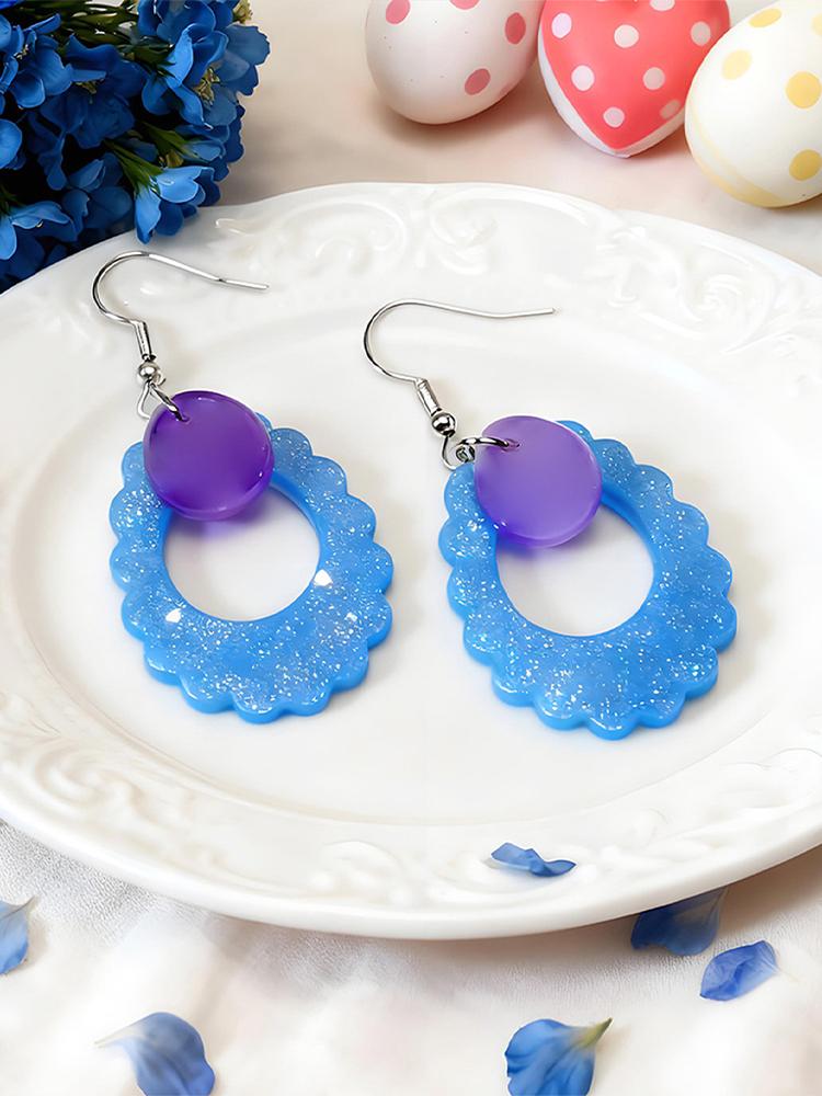DIY Easter Jewelry Molds Butterfly Flower Rabbit Egg Design Crafting Earring Molds for Family Women Girls Holiday Gift