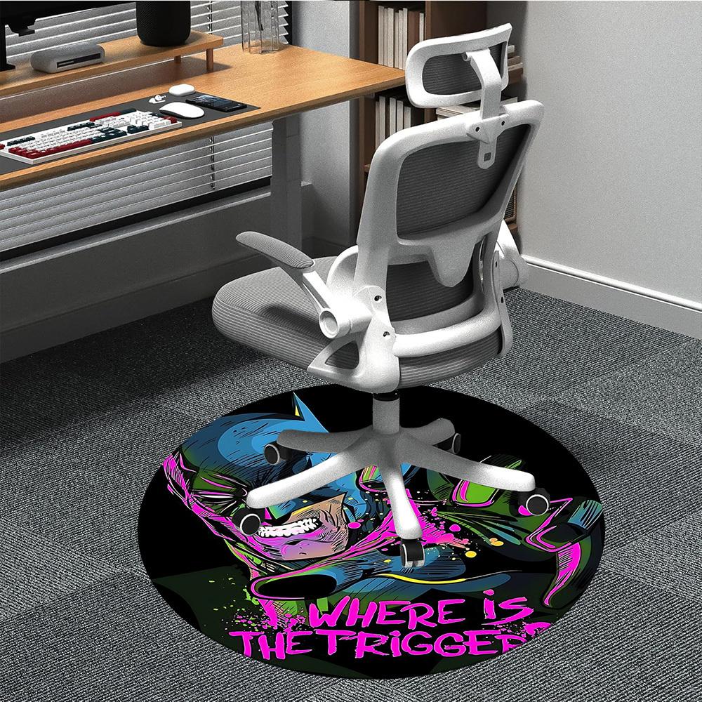 

1pc Batman Office Round Area Rug, Under Office Chairs Bedroom Living Room Home Decor, Room Deco, Available in Various Sizes 80cm