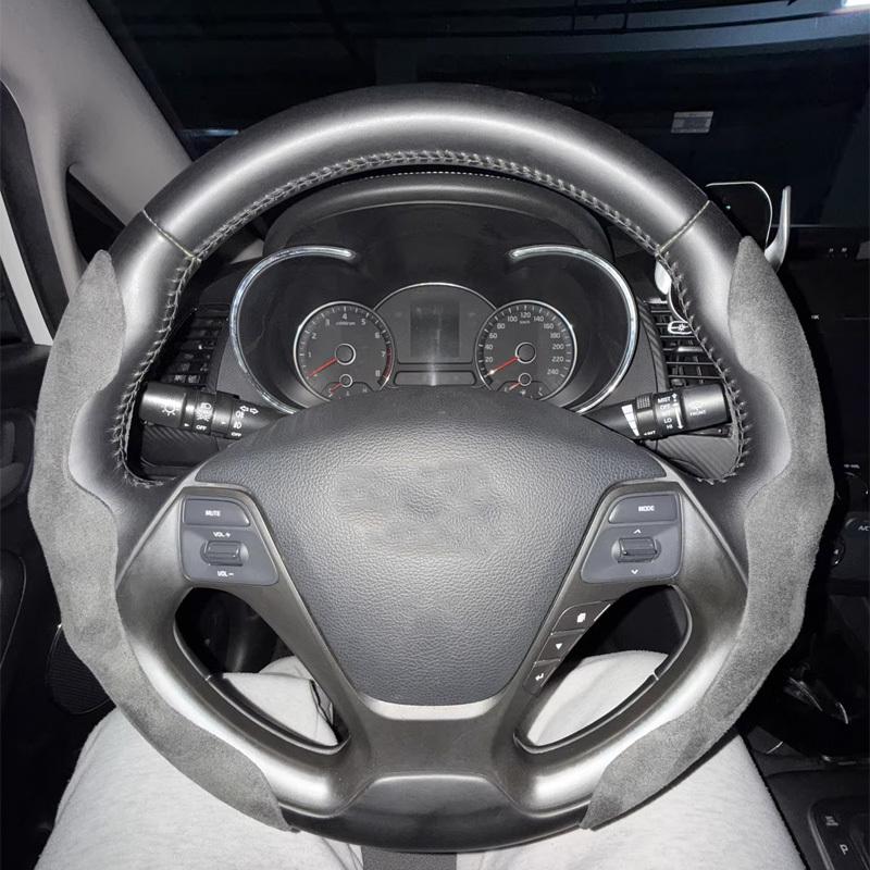 Suede Steering Wheel Cover for HONDA Accord Brio Civic CRV HRV Fit Jazz N-Box Odyssey Pilot - Non-Slip Sweat-Absorbent