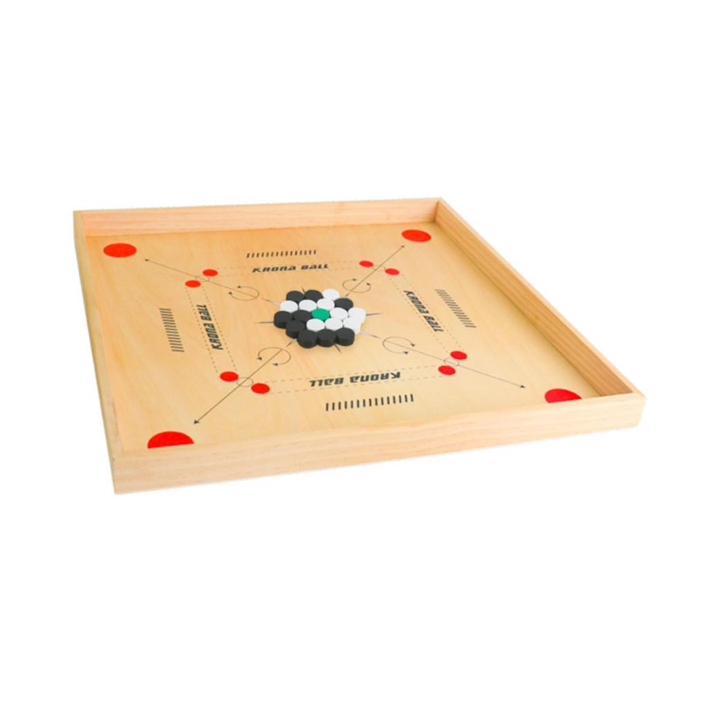 Brettspielset, Holz-Tischspiel, Billard-Strategie 18 x Zoll Hartholzrand, Spiel für