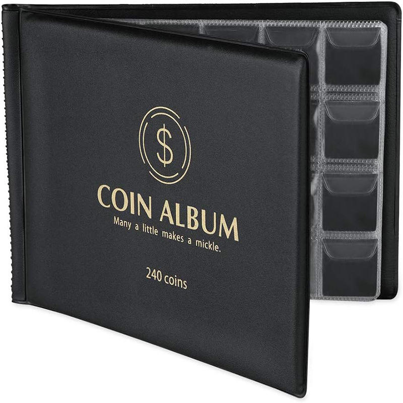 240 Pockets Coin Collection Holder PVC Penny Album Gifts Coin Collecting Album Coin Collection Book for Collectors