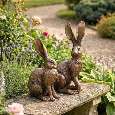 Vintage Rabbit Decor Nordic Rabbit Statue Resin Rabbit Ornament