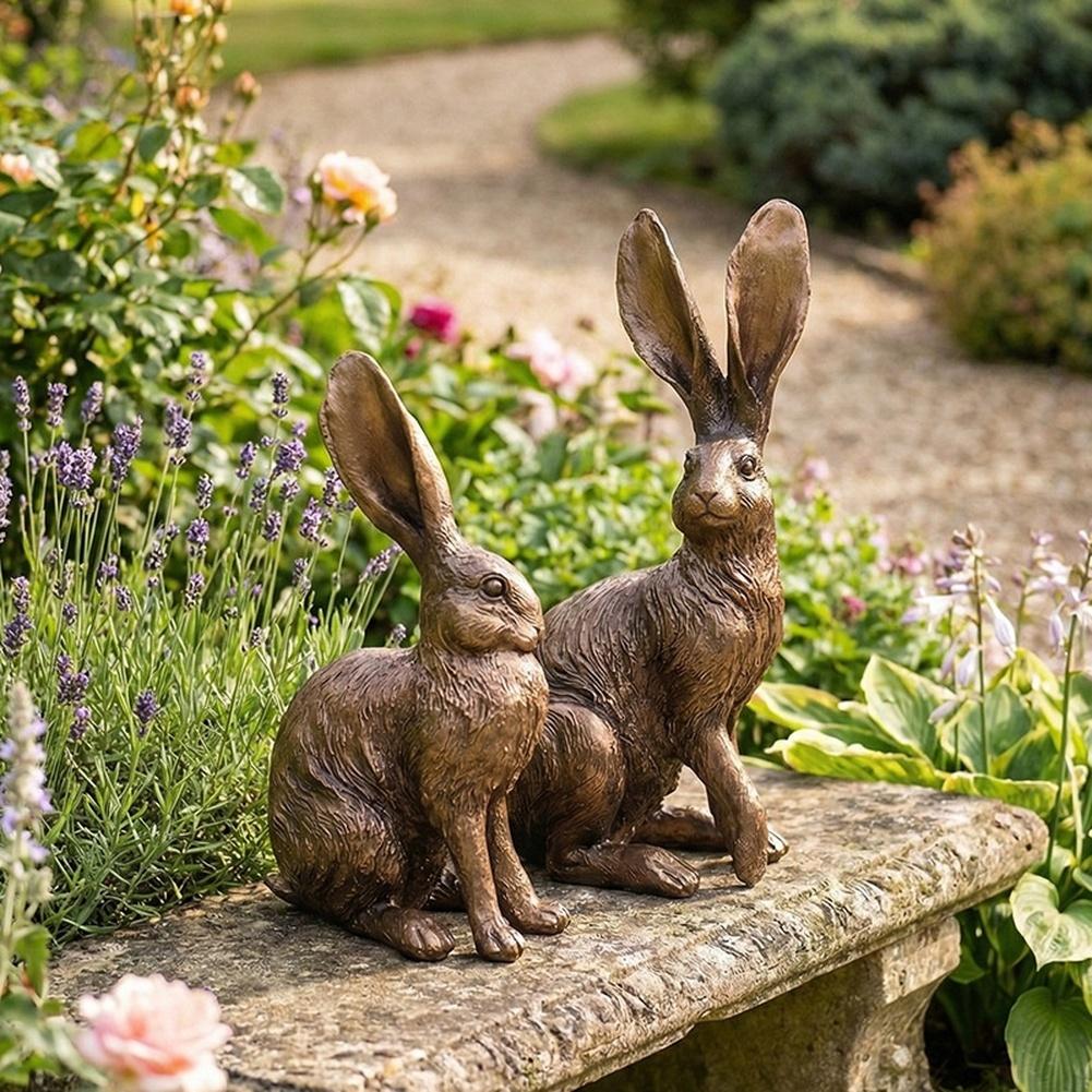 Vintage Rabbit Decor Nordic Rabbit Statue Resin Rabbit Ornament