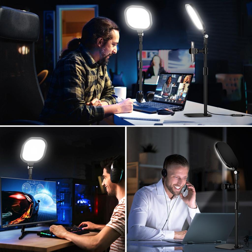 New LitONES Ring Actress Tabletop Light for Surface Low Natural Light for Web Online Zoom 30 Levels of High Color High Brightness Smartphone USB Metal