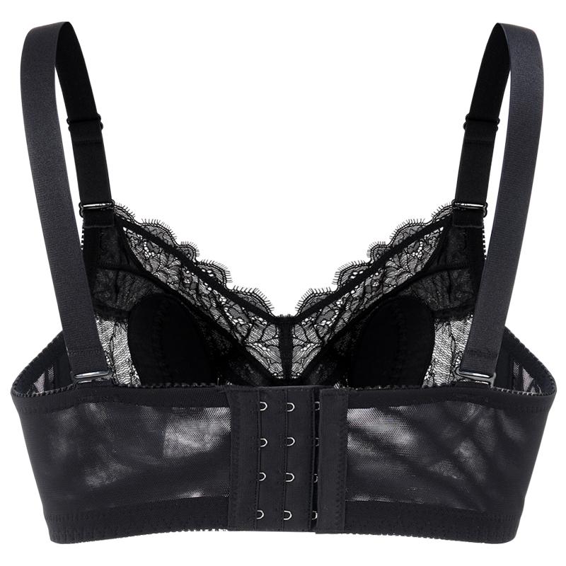 Dam Stor Storlek Full Täckning Blommig Broderi Ultratunn BH Underkläder 32 34 36 38 40 42 44 46 48 B C D E