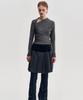 Kimjisu Multi-Tie Draped Jersey Top _ Dark Gray