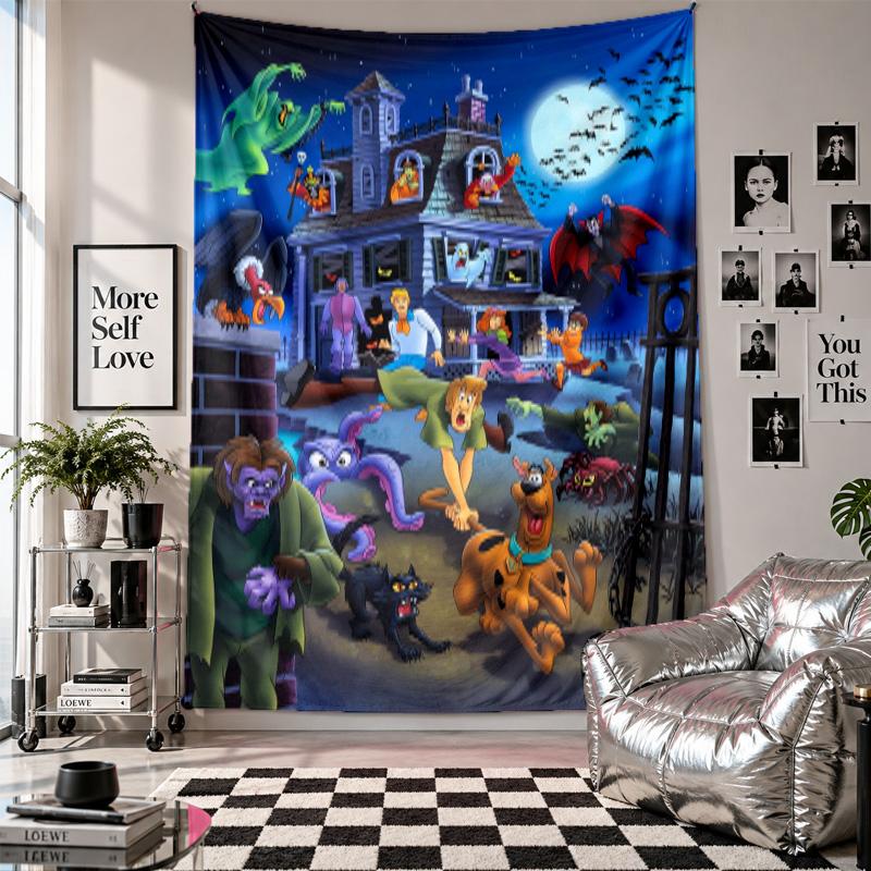 Wall TapestryScooby-Doo Art Hanging Cloth Decorative Background Cover for Room Decoration
