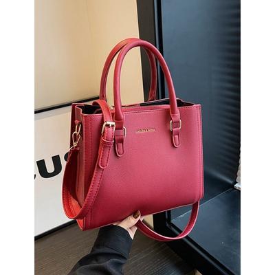 Red Bag Women's New Fashion Versatile Handbag Women's Casual Shoulder Bag Bridal Wedding Bag Dowry Bag