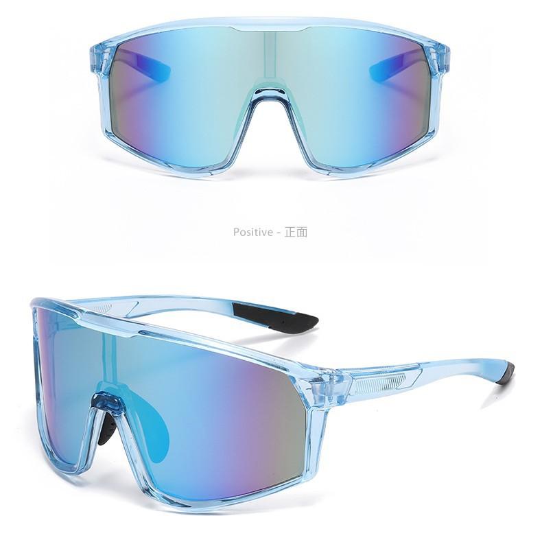 Fashion Sports One-Piece Colorful Large-Frame Glasses Two-Color Temple Sports Cycling Sunglasses Cycling Glasses
