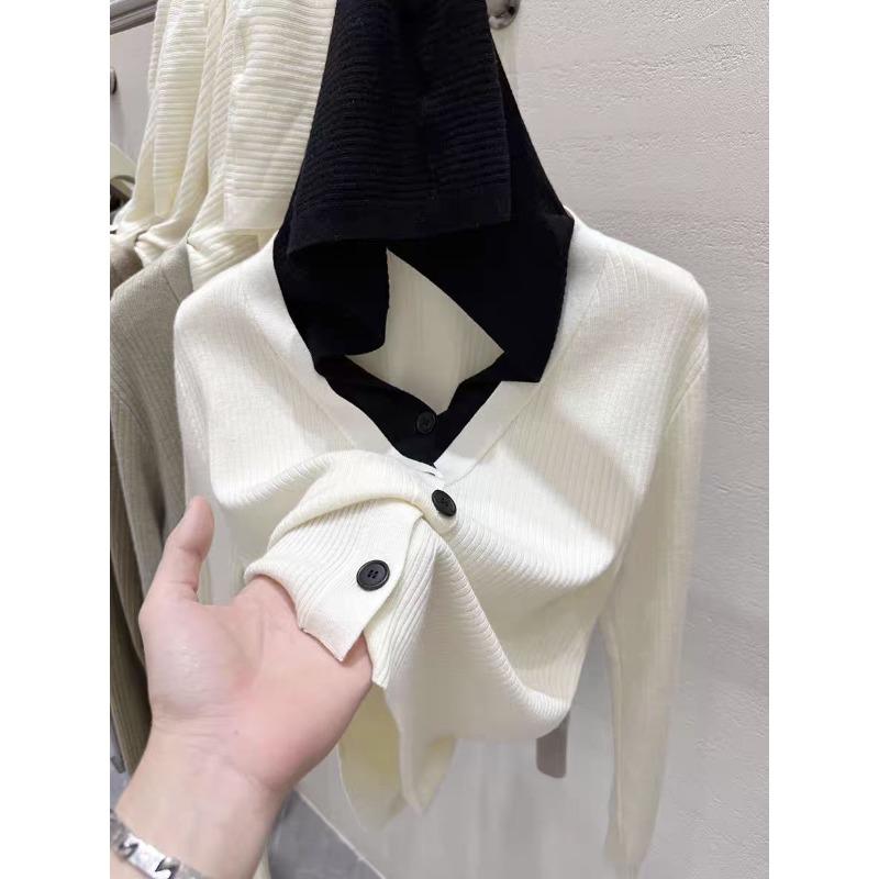 

Женский вязаный кардиган из двух частей, осенний, для маленького мужчины, с капюшоном, куртка-свитер, повседневный, свободный, короткий топ One size белый