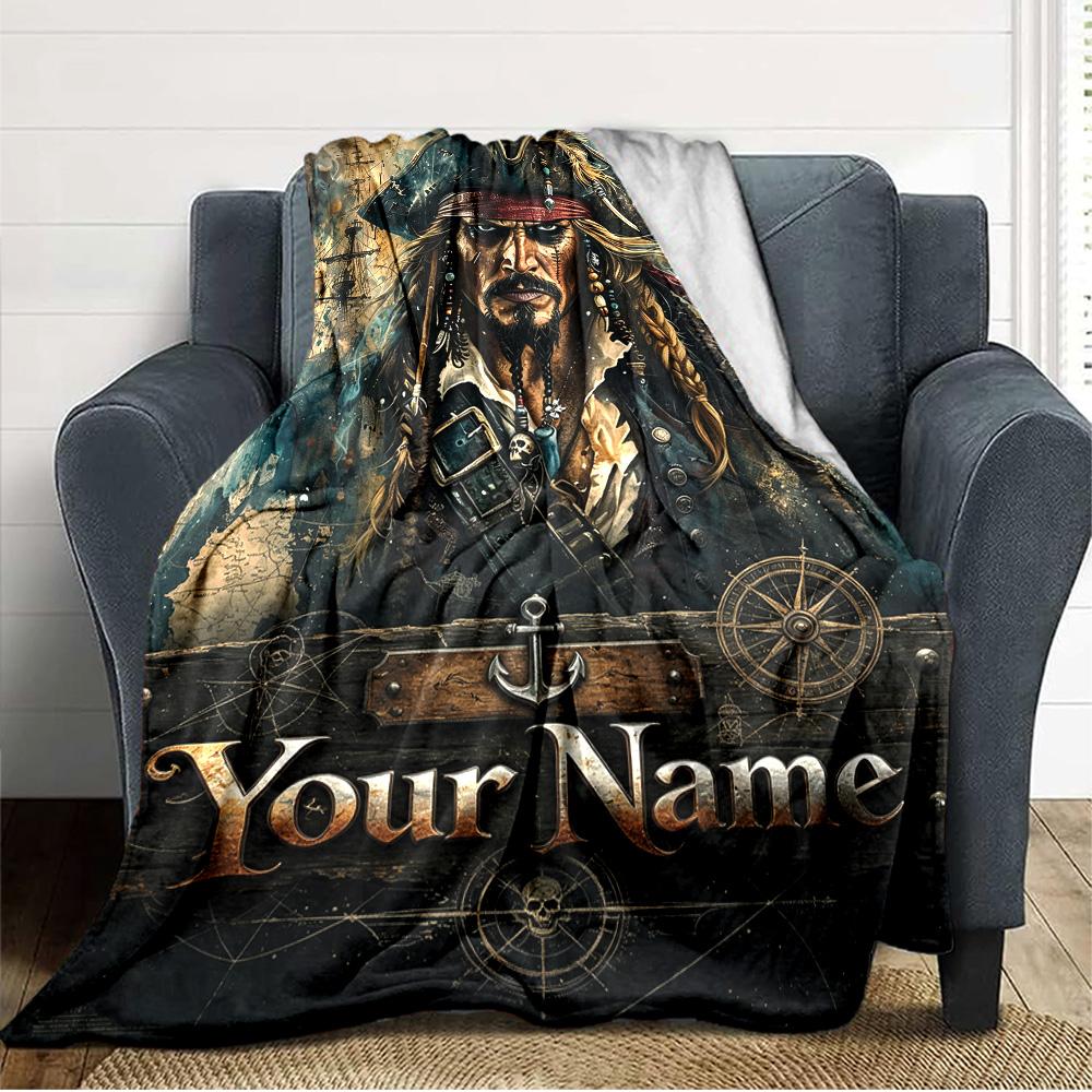 Name Custom Johnny Depp Print Flannel Blanket High Quality Warm Comfortable Cover for All Seasons Perfect for Gifts Home Decor