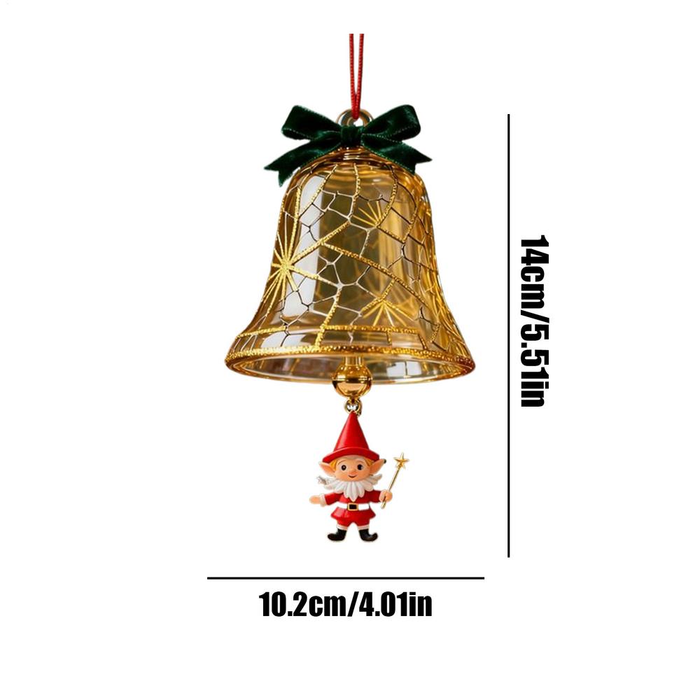 Christmas Bell Ornaments Reindeer Santa Home Decor Gold Bells For Christmas Decorations For Tree Wall Door Fireplace Garland Car