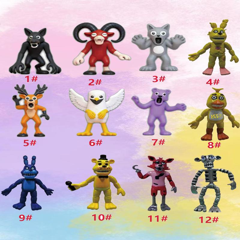 12 Stück/Set 99 Nächte im Wald SpielActionfiguren Neues Spielzubehör Geburtstagsgeschenke Spielzeug für Kinder Halloween-Geschenke