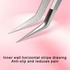 Stainless Steel Curved Stickers Tweezers High Precision Cartoon Lashes Extension Tweezer Anti-Static Eyelash Curler
