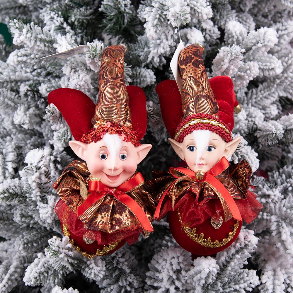 Elfenkopf, Weihnachtsdekorationen, Weihnachtspuppenelfen, Elfenraumdekorationen, Wohndekorationen, Weihnachtsbaumanhänger, Frohes Neues Jahr