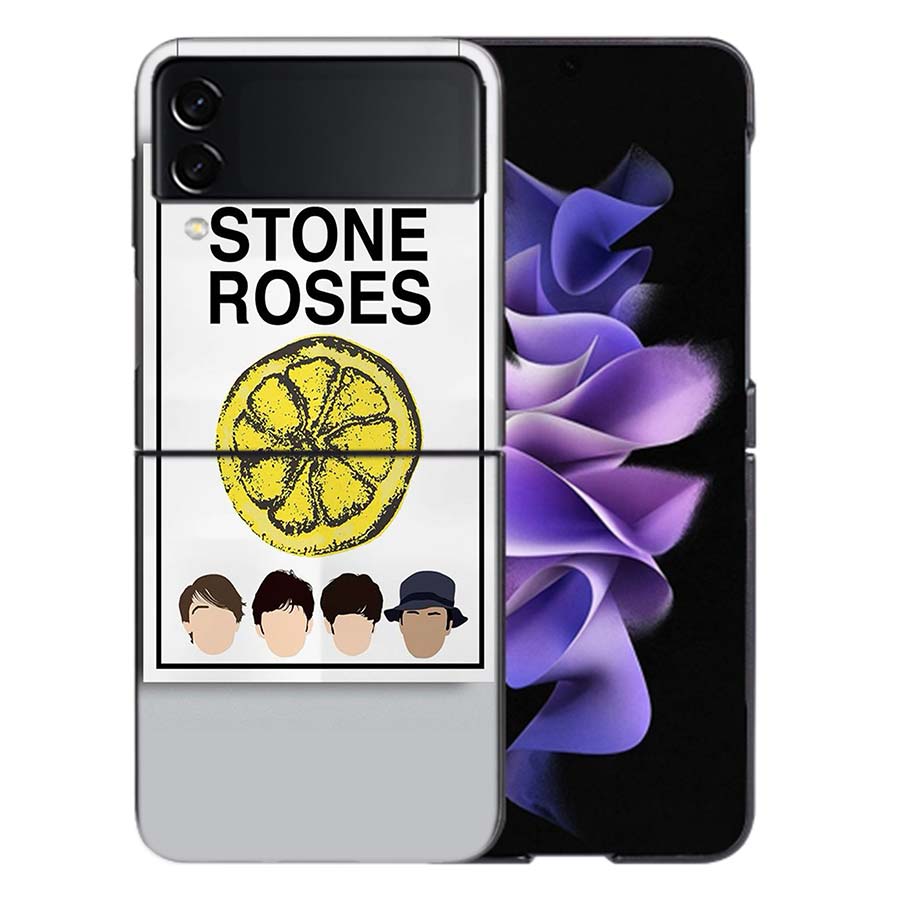The Stone-R-Roses Phone Case For Samsung Z Flip 6 7 5G Galaxy Z Flip 5 4 3 5G Cases Shockproof Hard Cover TPU