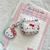 Cute Cartoon Doodle Bow KT Cat AirPods 4 Case Compatible with AirPod 3 Apple Pro Earphone Cover