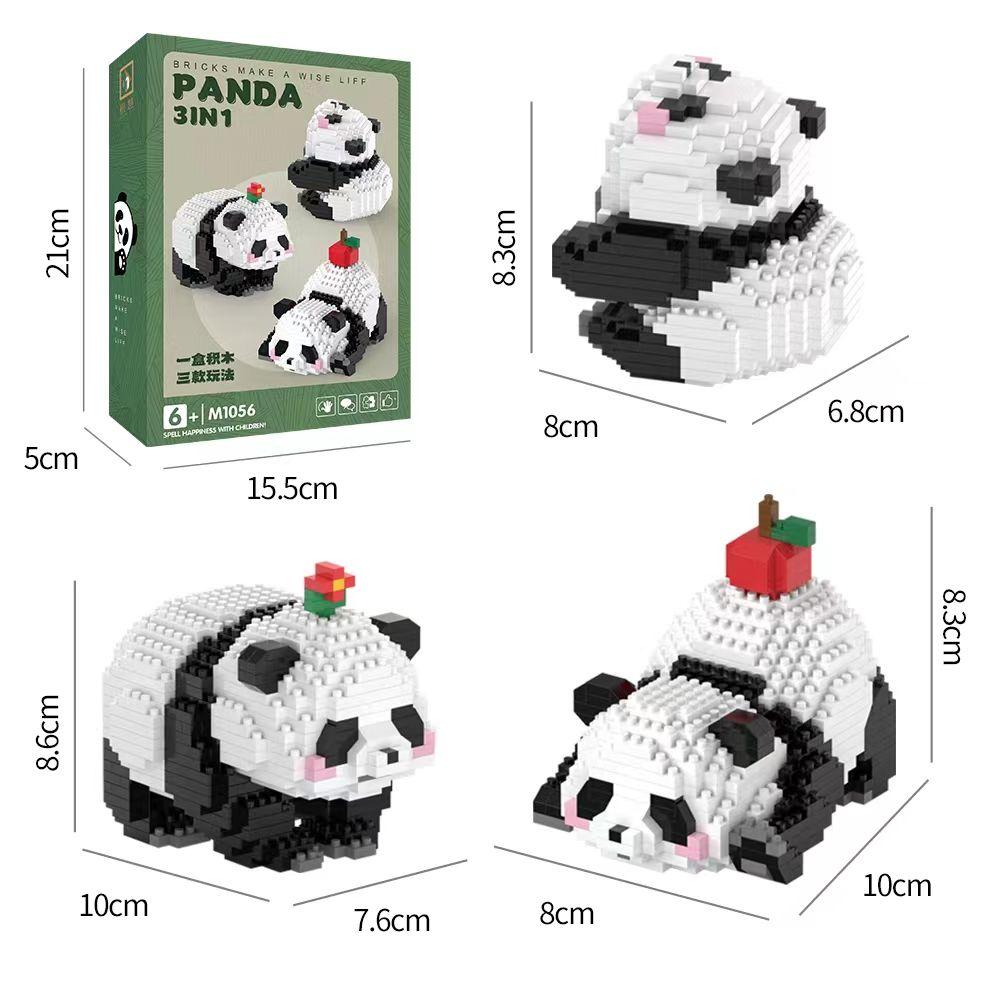Panda Lovers Creative Micro Building Blocks 3D Mini Model Kit Moc Diy Gift Christmas Decor Children Toys