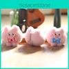 Cute Bow Pig Plush Stuffed Animal Toy Keychain Bag Charm Super Soft Pp Cotton Gift For Girls