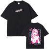 Anime DARLING In the FRANXX Zero Two Graphic Print Unisex 90s Comic‑Style Casual Loose‑Fit Streetwear Men's Vintage Short‑Sleeve T‑Shirt