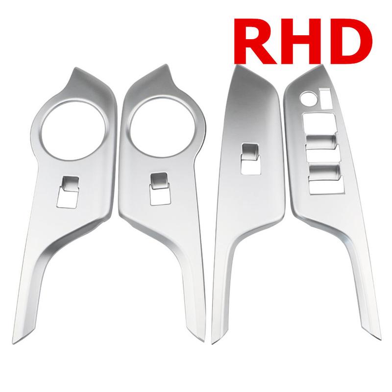 4Pcs ABS Car Window Lift Switch Button Panel Cover Decoration Stikcer Trim for Toyota CHR C-HR 2016- LHD/RHD Accessories