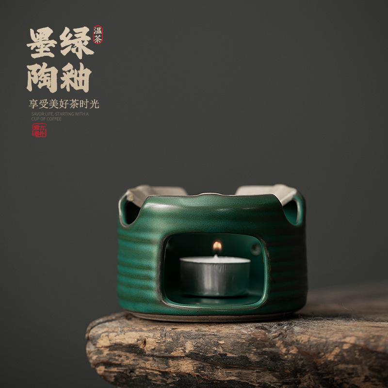 Household candle heating insulation base Chinese ceramic tea warmer winter tea warmer indoor teapot heating base