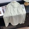 Spring Autumn Niche Design Sense Striped Small Loose Shirt Blouses & Shirts