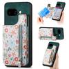 For Google Pixel 9a Leather Phone Cover with RFID Blocking Zipper Card Bag Kickstand