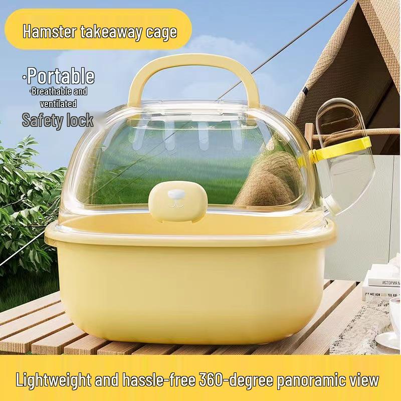 Portable Outdoor Small Animal Carrier for Hamsters, Mice, and Sugar Gliders with Large Space