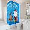 Tu Christmas Shower Curtain Festive Holiday Decor Reindeer Santa Claus Pattern Bathroom Decor Merry Christmas Gift Xmas Home Tex