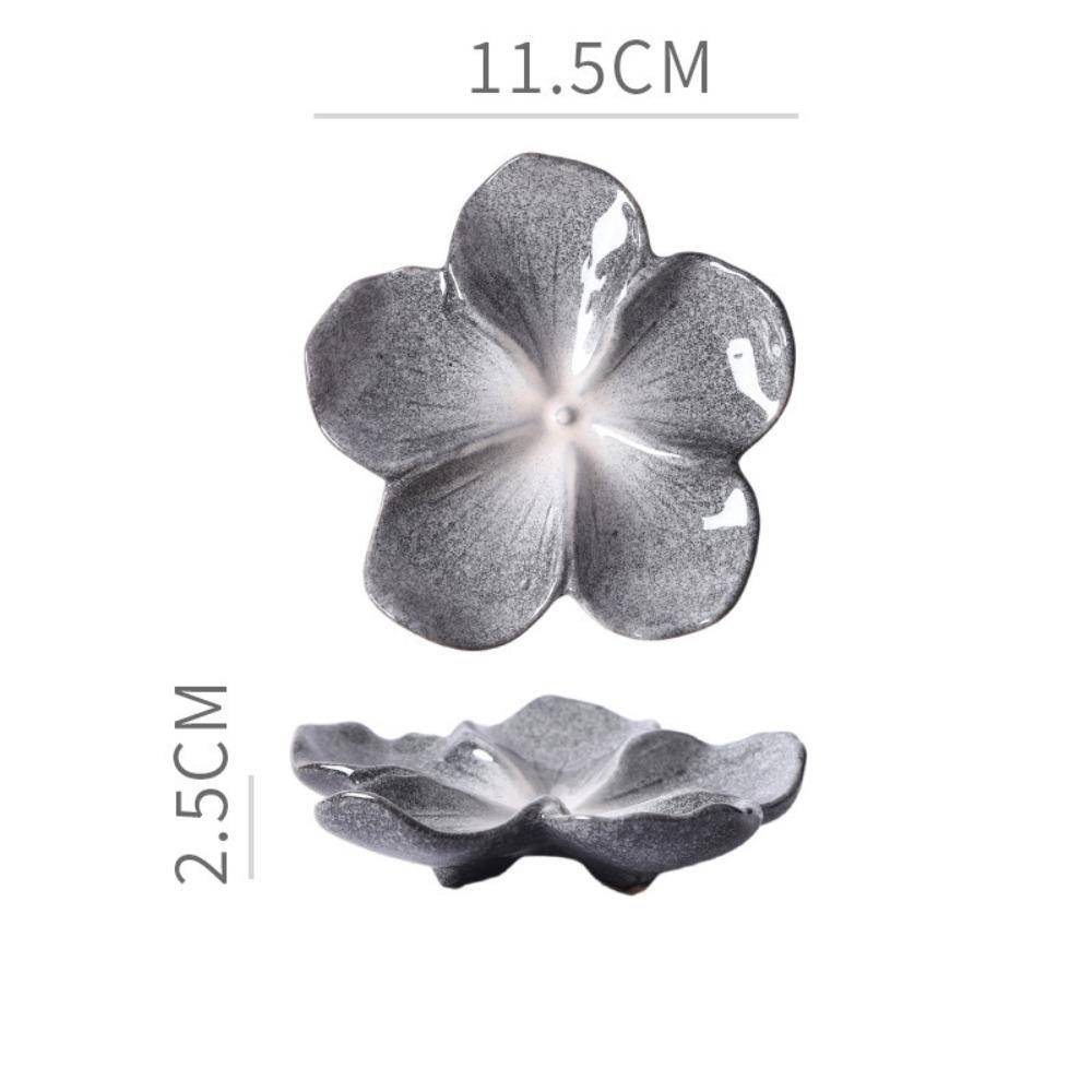 Retro Multi-color Ceramic Craft Dish Creative Decorative Flower Shaped Small Dish Dipping Sauce Dish Gifts