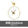 Spain Large Wall Clock Modern Silent Watches LED Light Creative Houde Led Gold Clocks Home Decor Living Room Decoration LQU2C7V3