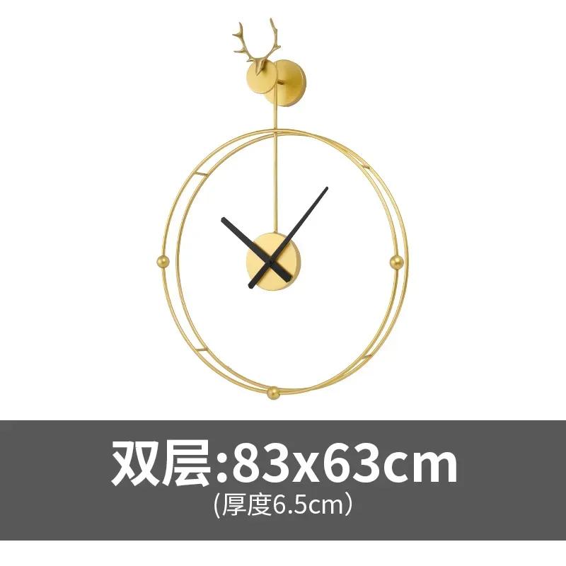 Spain Large Wall Clock Modern Silent Watches LED Light Creative Houde Led Gold Clocks Home Decor Living Room Decoration LQU2C7V3