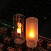 USB Powered Flame Flickering LED Candle Night Light Frosted Glass Cover for Bedroom Bedside Mood Lighting