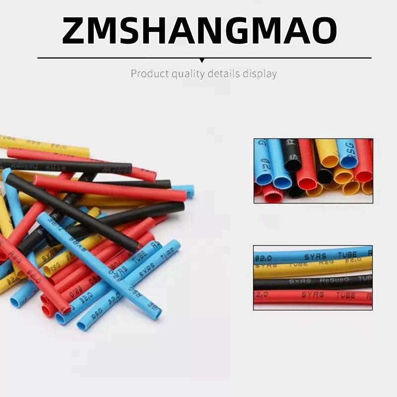 164Pcs Multicolor Electric Insulation Heat Shrink Tube Wire Shrink Wrap Assortment Kit Eco-Friendly Material 8 Sizes Heat Shrink Tubing