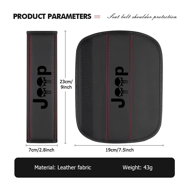 1/2PCS Car Seat Belt Shoulder Cover Comfort Safety Protect Pad Accessories For Jeep Compass Renegade Cherokee Wrangler JK AKQ1