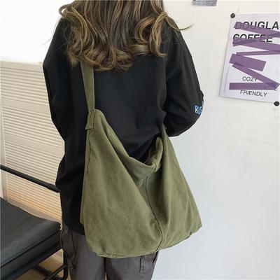 Módní dámská taška přes rameno Velké plátěné crossbody tašky Bavlněná látková školní taška Kabelky Ideální pro návrat do školy