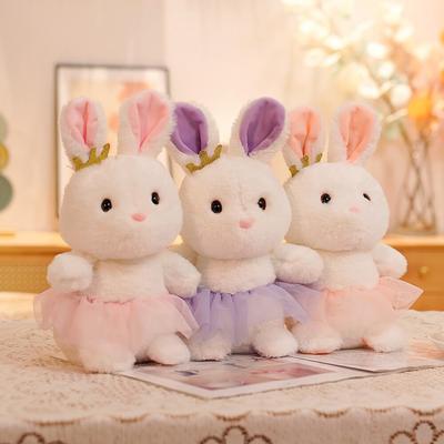 30cm Stofftier Anzieh-Hase Weiches Plüschtier Schlafspielzeug Niedlicher Hase Cartoon-Tierpuppen Kinder Baby Geburtstagsgeschenk Plüschtiere