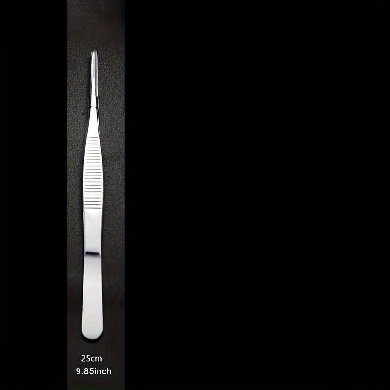 

Пинцет из нержавеющей стали с зубцами, нескользящий зажим с прямым наконечником для захвата предметов, ловли скорпионов, инструменты для кормления аквариумных рыб, толстый пинцет 25cm