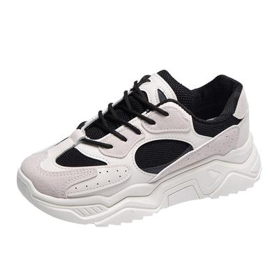 Modische Sneaker Damen Dicke Sohle Daddy Schuh Dicke Sohle Runde Zehenpartie Atmungsaktiv Freizeit Damen Vulkanisierte Schuhedhj7