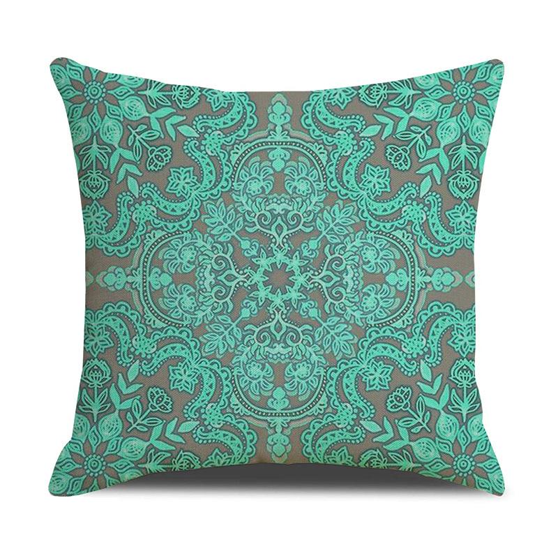 Retro Pattern Printed Cushion Pillow Cover Sofa Side Sleeping Household Products Linen Cushion Geometric Pattern