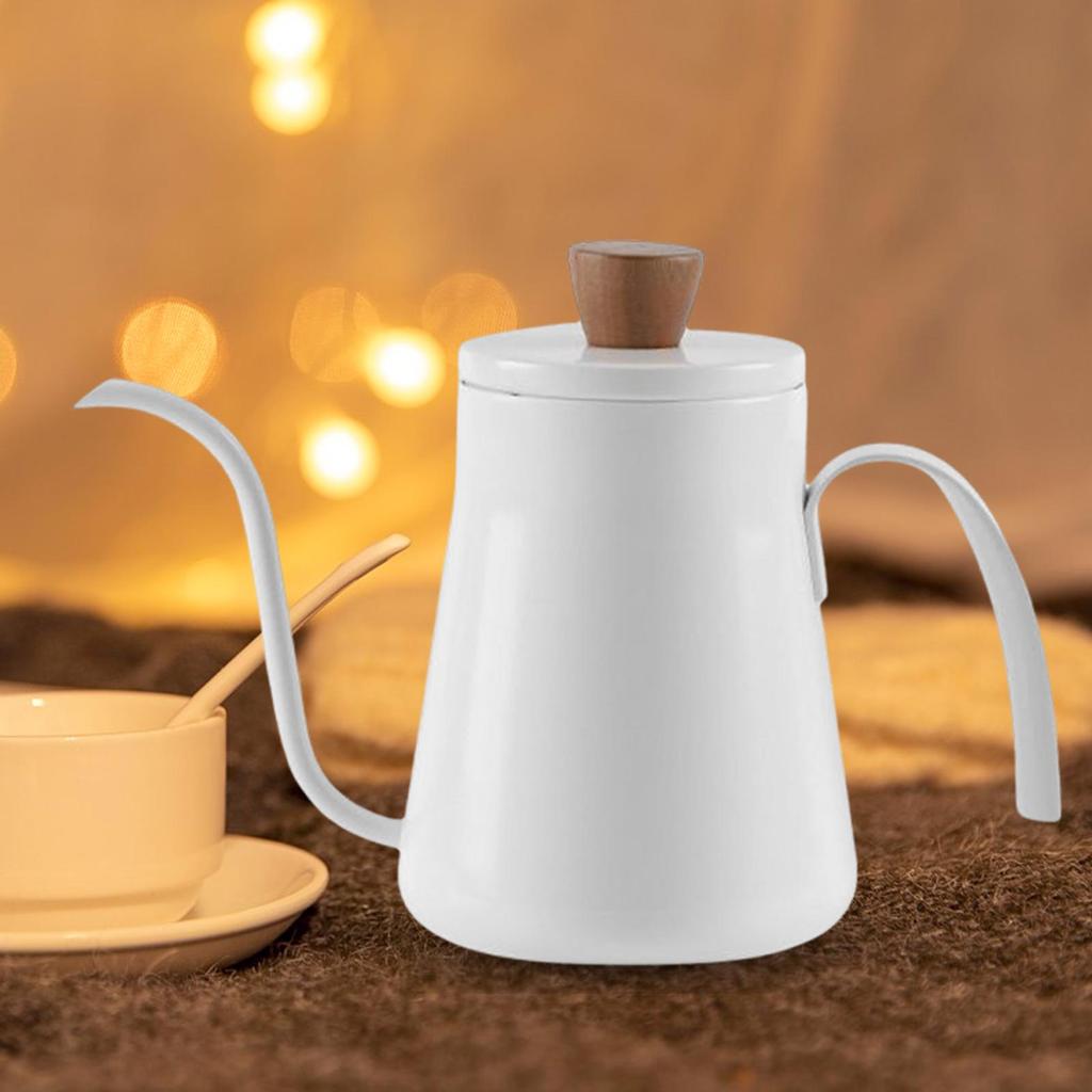 Coffee Kettle 400ml, Long Narrow Drip Teapot, Induction Cooker Kettle,