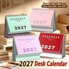 With Stickers Desk Calendar Wire Binding 2027 Calendar Stylish Flip Desk Calendar  For Students