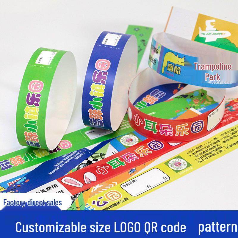 DuPont Wasserdichtes Einweg-Papierarmband, Individuelles Weihnachts-ID-Armband