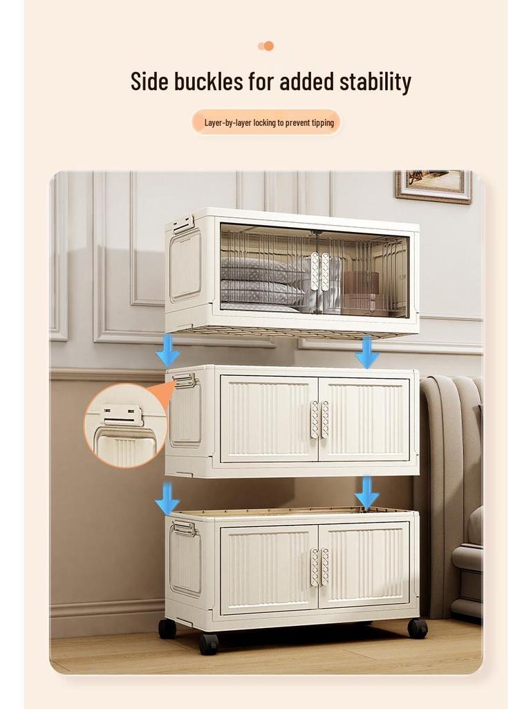 Thickened Foldable Multilayer Plastic Baby Wardrobe and Clothes Storage Cabinet