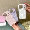 INS Korean polka dot magnetic mobile phone case is suitable for Apple 17/16PRO solid color small fresh engraved iPhone15/14.