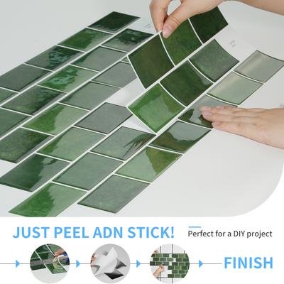 Crystal Pu Epoxy Tile Sticker Marble Waterproof Self-Adhesive Wall Sticker 3D Three-Dimensional Kitchen Decoration