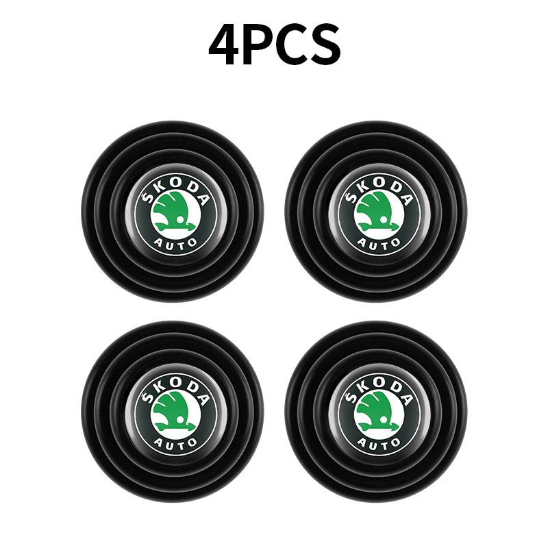 

2026 Hot Car Door Shock Absorber Gasket Anti-collision Silicone Sticker Pads For Skoda Octavia Rapid Fabia S Logo A7 Superb KAMI
