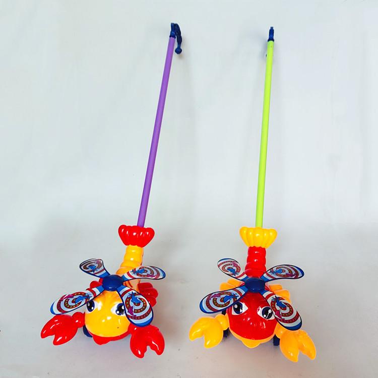 Children's Hand-Push Airplane Walker Toy