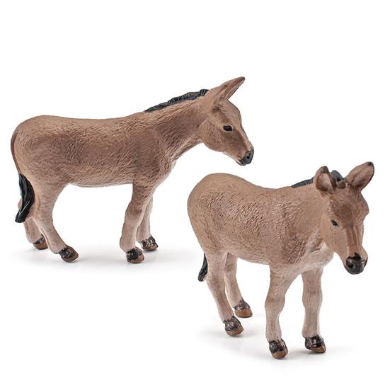Animal Figurine Simulation Donkey Alpaca Red Deer Sheep Animal Model Toys Desktop Ornament Gift for Home
